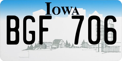 IA license plate BGF706