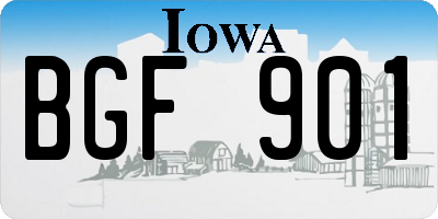 IA license plate BGF901