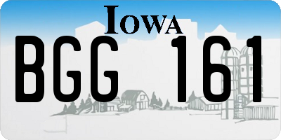IA license plate BGG161