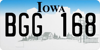 IA license plate BGG168