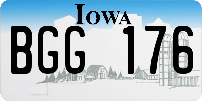 IA license plate BGG176