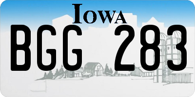 IA license plate BGG283