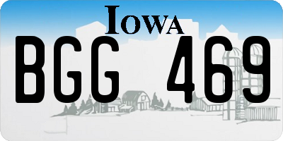 IA license plate BGG469