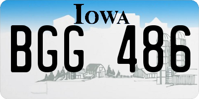 IA license plate BGG486