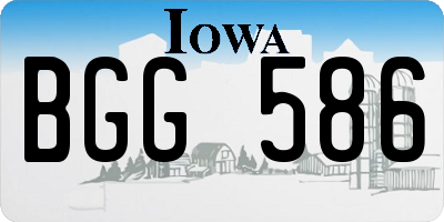 IA license plate BGG586