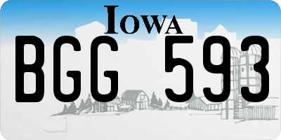 IA license plate BGG593
