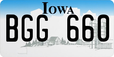 IA license plate BGG660