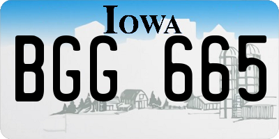 IA license plate BGG665