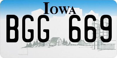 IA license plate BGG669