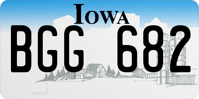IA license plate BGG682