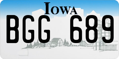 IA license plate BGG689