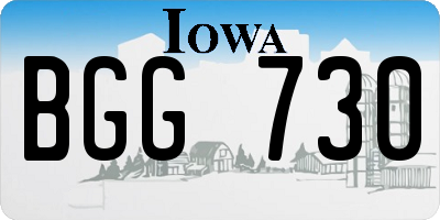 IA license plate BGG730