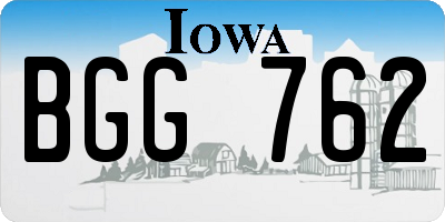 IA license plate BGG762