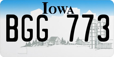IA license plate BGG773