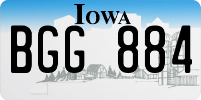 IA license plate BGG884