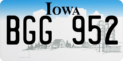 IA license plate BGG952