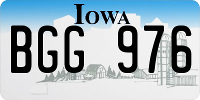 IA license plate BGG976