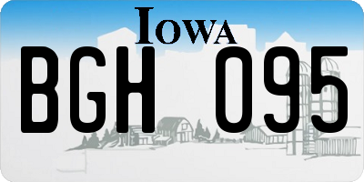 IA license plate BGH095