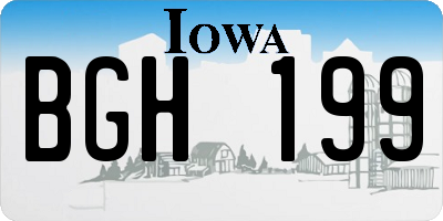 IA license plate BGH199