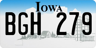 IA license plate BGH279