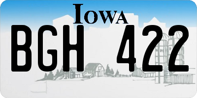 IA license plate BGH422