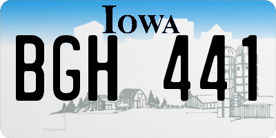 IA license plate BGH441