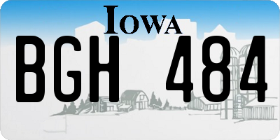 IA license plate BGH484