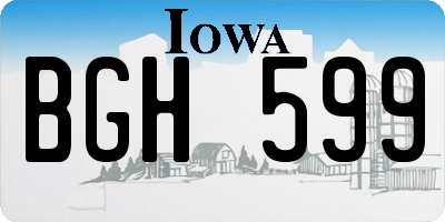 IA license plate BGH599