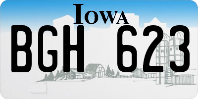 IA license plate BGH623