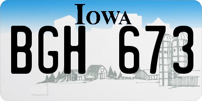 IA license plate BGH673