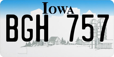 IA license plate BGH757
