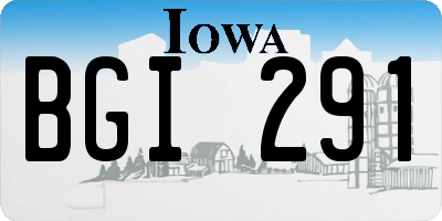 IA license plate BGI291