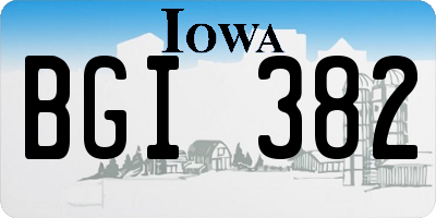 IA license plate BGI382