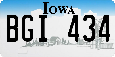IA license plate BGI434