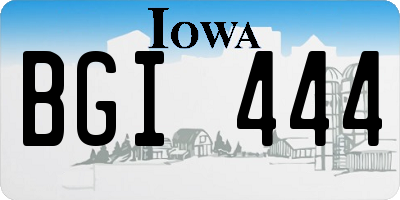 IA license plate BGI444