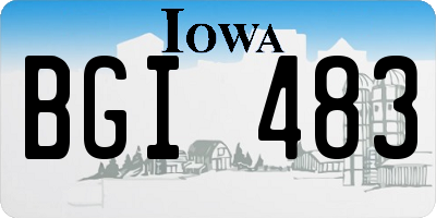 IA license plate BGI483