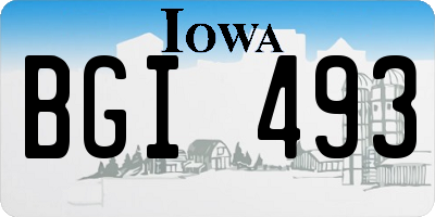 IA license plate BGI493