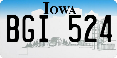 IA license plate BGI524