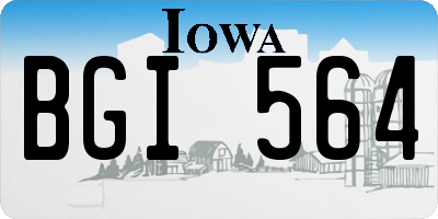 IA license plate BGI564