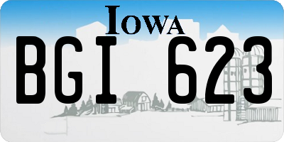 IA license plate BGI623