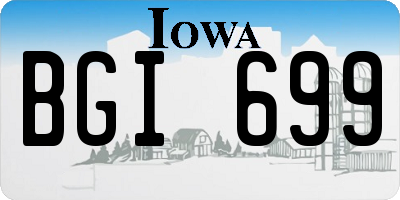 IA license plate BGI699