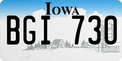 IA license plate BGI730