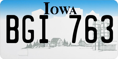 IA license plate BGI763