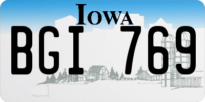 IA license plate BGI769