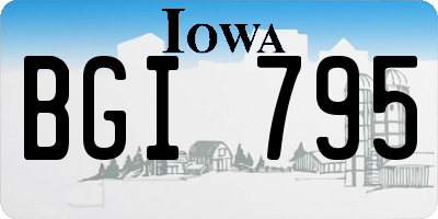 IA license plate BGI795