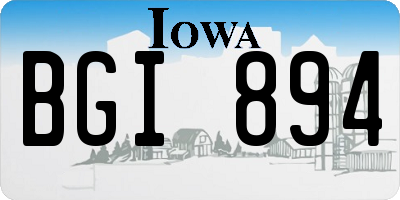 IA license plate BGI894