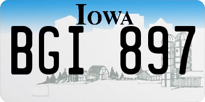 IA license plate BGI897