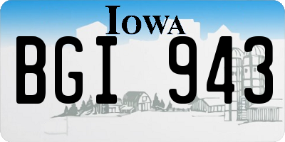 IA license plate BGI943