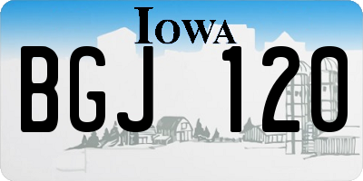 IA license plate BGJ120