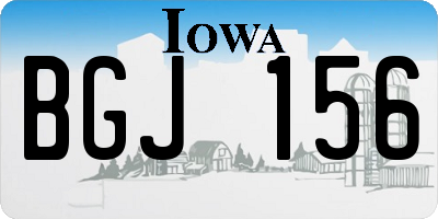 IA license plate BGJ156